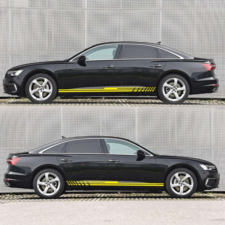 D-730 Stripe Pattern Car Modified Decorative Sticker(Yellow)