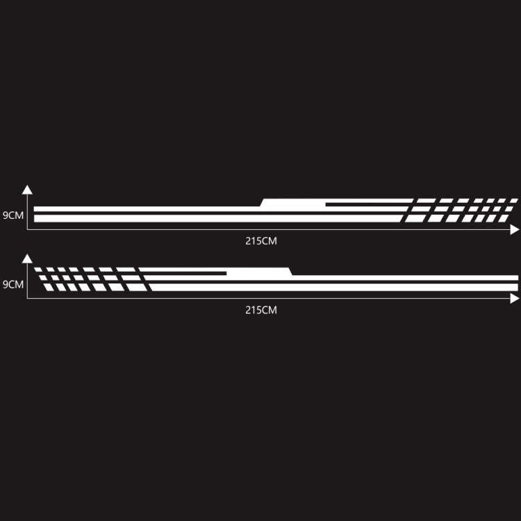 D-730 Stripe Pattern Car Modified Decorative Sticker(White)