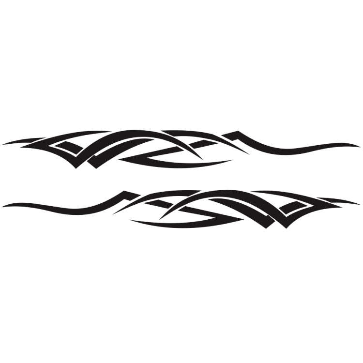 2 PCS/Set D-731 Totem Pattern Car Modified Decorative Sticker(Black)