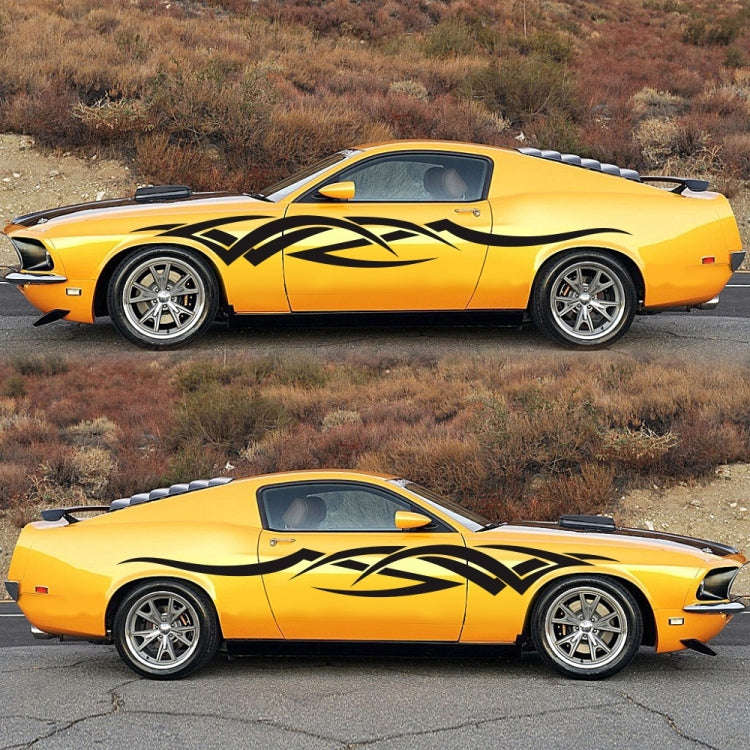 2 PCS/Set D-731 Totem Pattern Car Modified Decorative Sticker(Black)