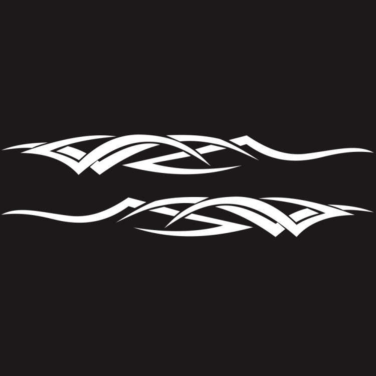 2 PCS/Set D-731 Totem Pattern Car Modified Decorative Sticker(White)