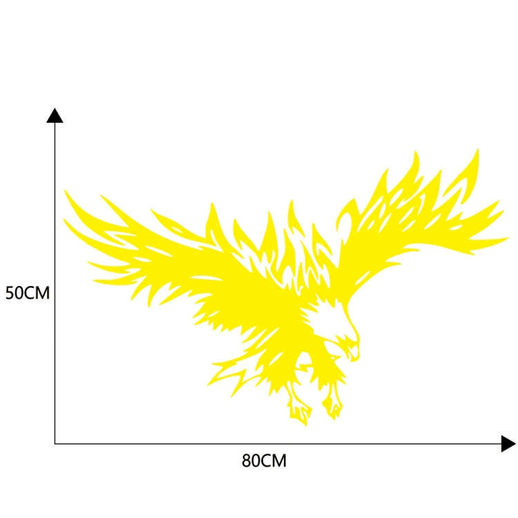 D-733 Eagle Pattern Car Modified Hood Decorative Sticker(Yellow)