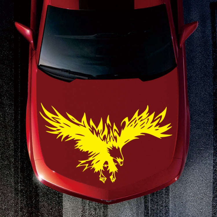 D-733 Eagle Pattern Car Modified Hood Decorative Sticker(Yellow)