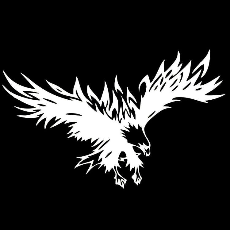 D-733 Eagle Pattern Car Modified Hood Decorative Sticker(White)