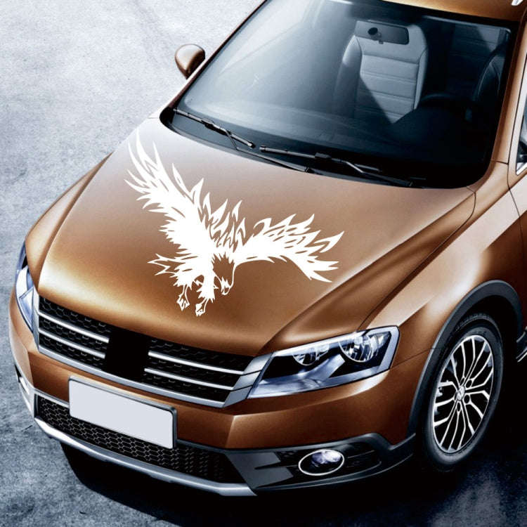D-733 Eagle Pattern Car Modified Hood Decorative Sticker(White)