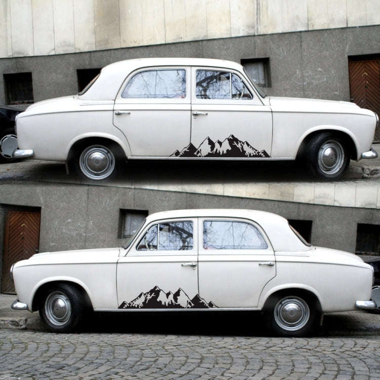 2 PCS/Set D-750 Mountain Pattern Car Modified Decorative Sticker(Black)