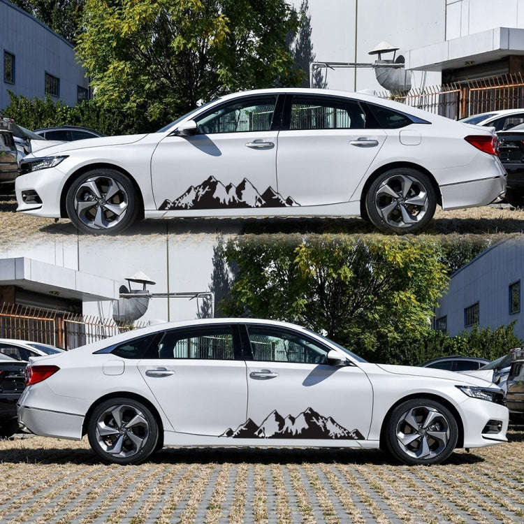 2 PCS/Set D-750 Mountain Pattern Car Modified Decorative Sticker(Black)