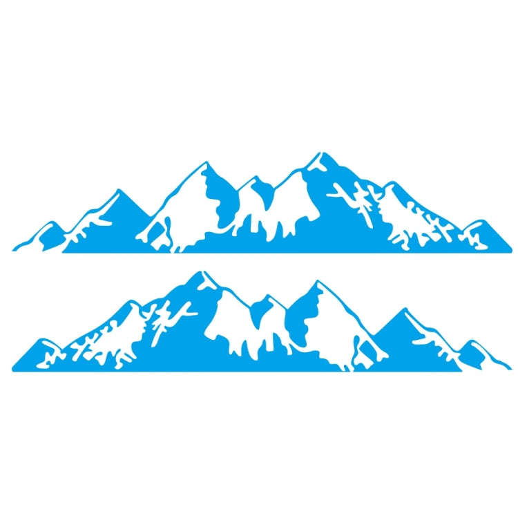 2 PCS/Set D-750 Mountain Pattern Car Modified Decorative Sticker(Blue)