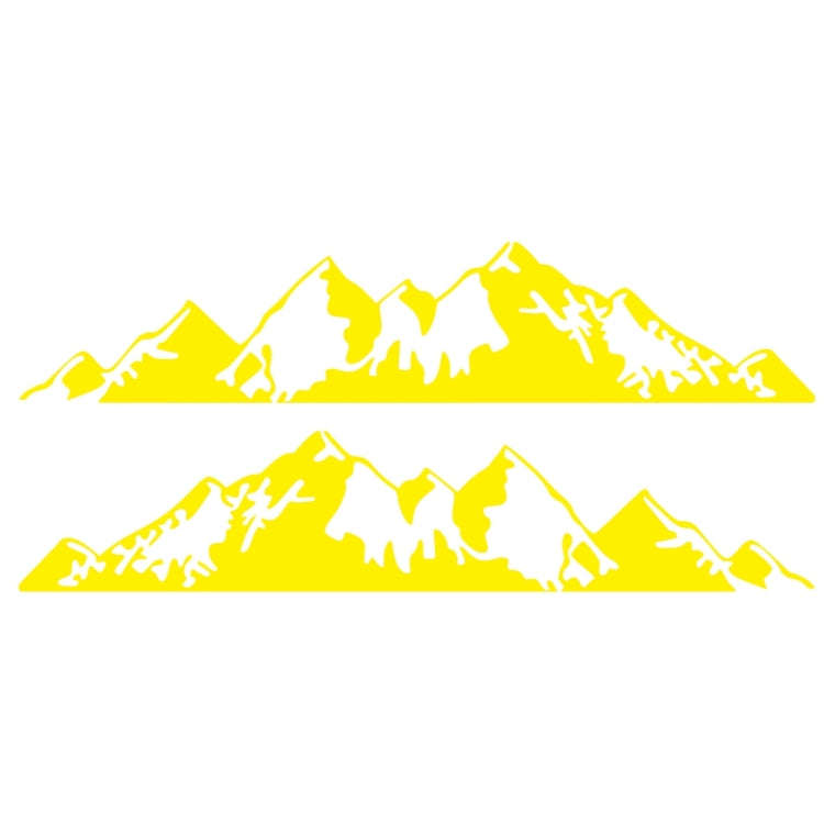 2 PCS/Set D-750 Mountain Pattern Car Modified Decorative Sticker(Yellow)