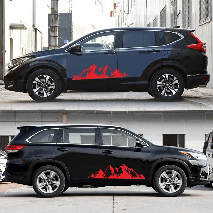 2 PCS/Set D-750 Mountain Pattern Car Modified Decorative Sticker(Red)
