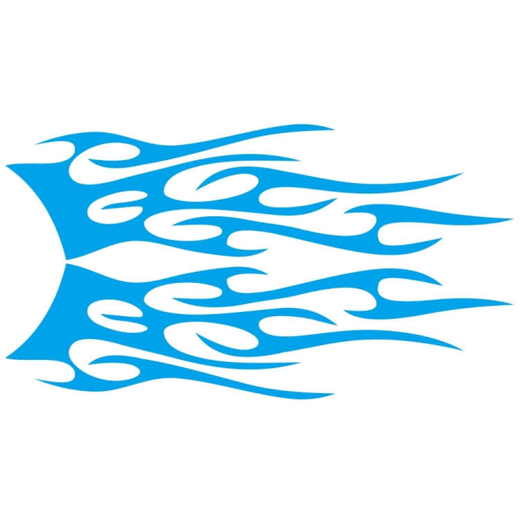 2 PCS/Set D-751 Flame Pattern Car Modified Decorative Sticker(Blue)