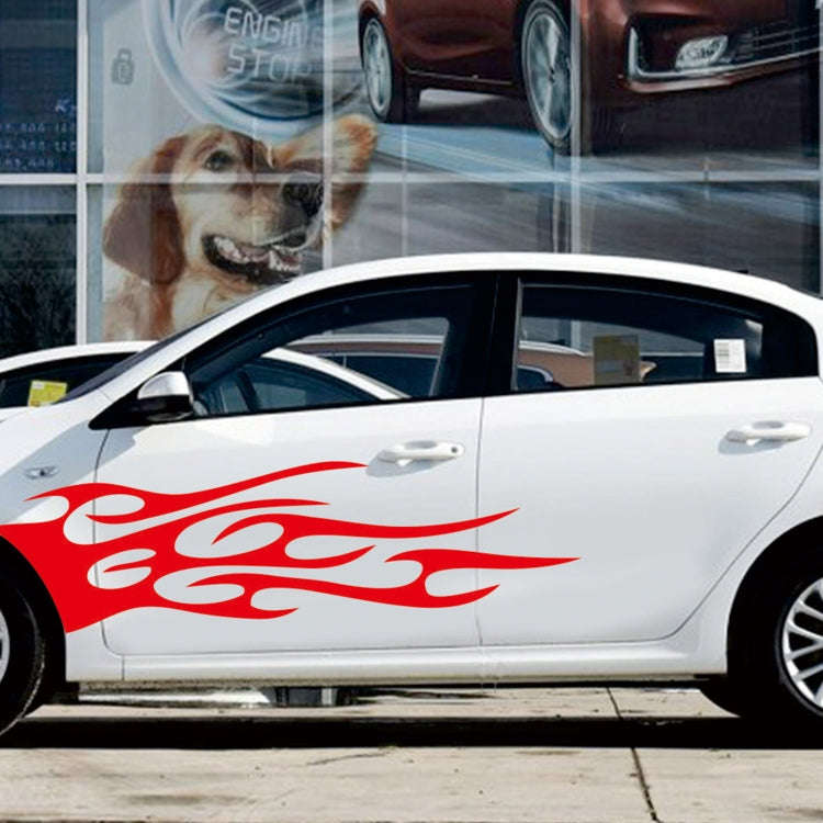 2 PCS/Set D-751 Flame Pattern Car Modified Decorative Sticker(Red)