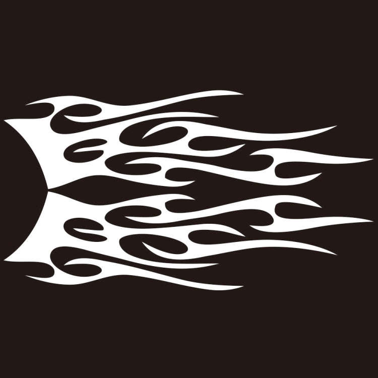 2 PCS/Set D-751 Flame Pattern Car Modified Decorative Sticker(White)