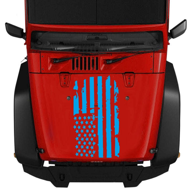 D-778 American Flag Pattern Car Modified Decorative Sticker(Blue)