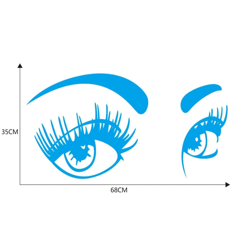 D-821 Beauty Eyes Pattern Car Modified Decorative Sticker(Blue)