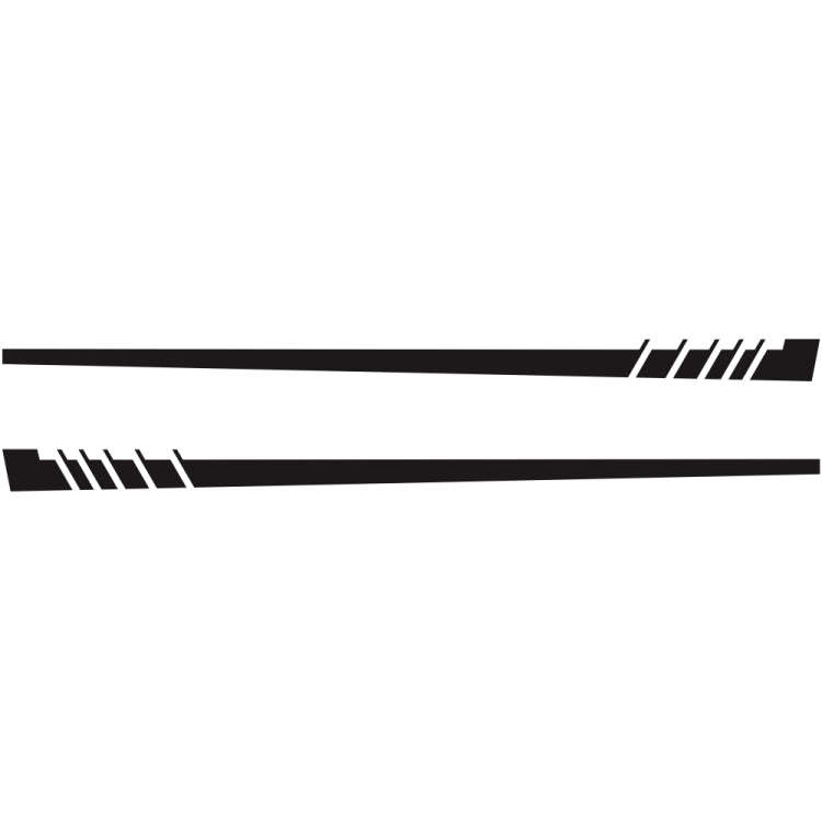 2 PCS/Set D-854 Stripe Pattern Car Modified Decorative Sticker(Black)