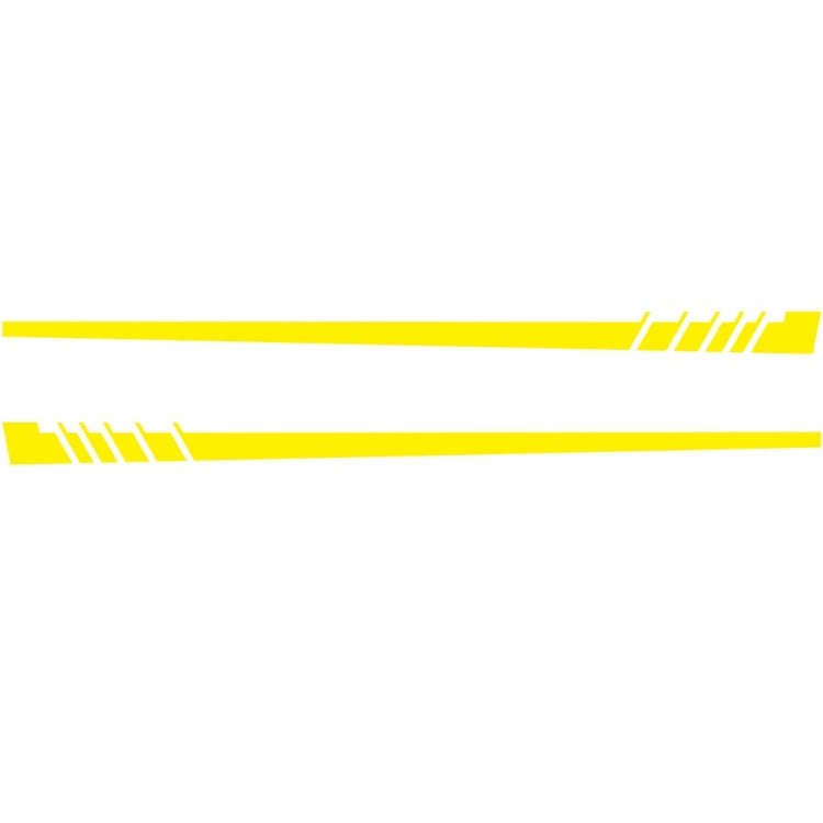 2 PCS/Set D-854 Stripe Pattern Car Modified Decorative Sticker(Yellow)