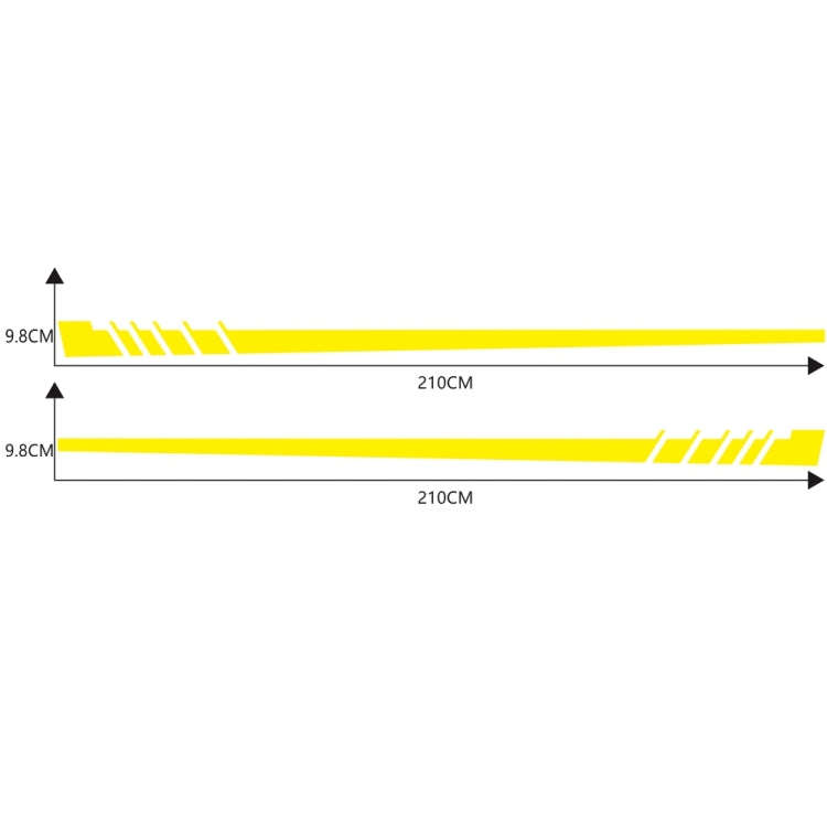 2 PCS/Set D-854 Stripe Pattern Car Modified Decorative Sticker(Yellow)