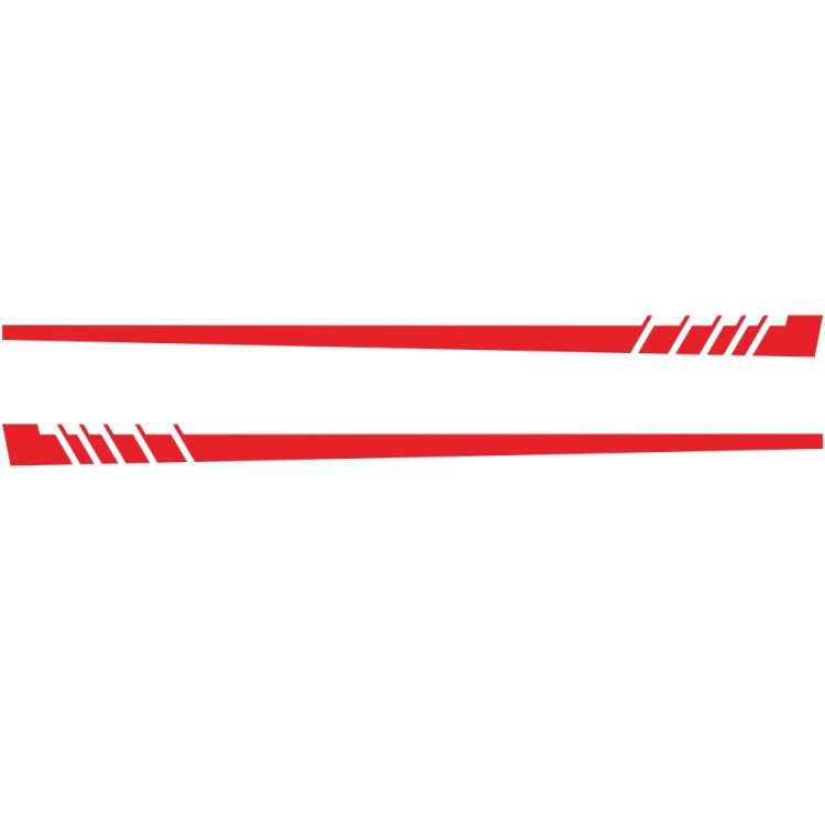 2 PCS/Set D-854 Stripe Pattern Car Modified Decorative Sticker(Red)