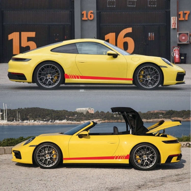 2 PCS/Set D-854 Stripe Pattern Car Modified Decorative Sticker(Red)