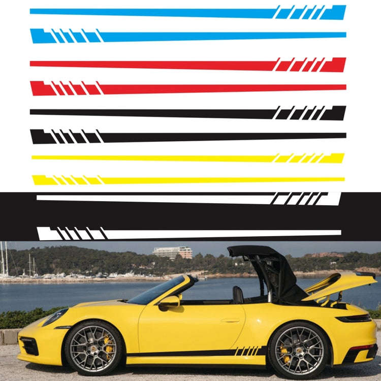 2 PCS/Set D-854 Stripe Pattern Car Modified Decorative Sticker(Blue)