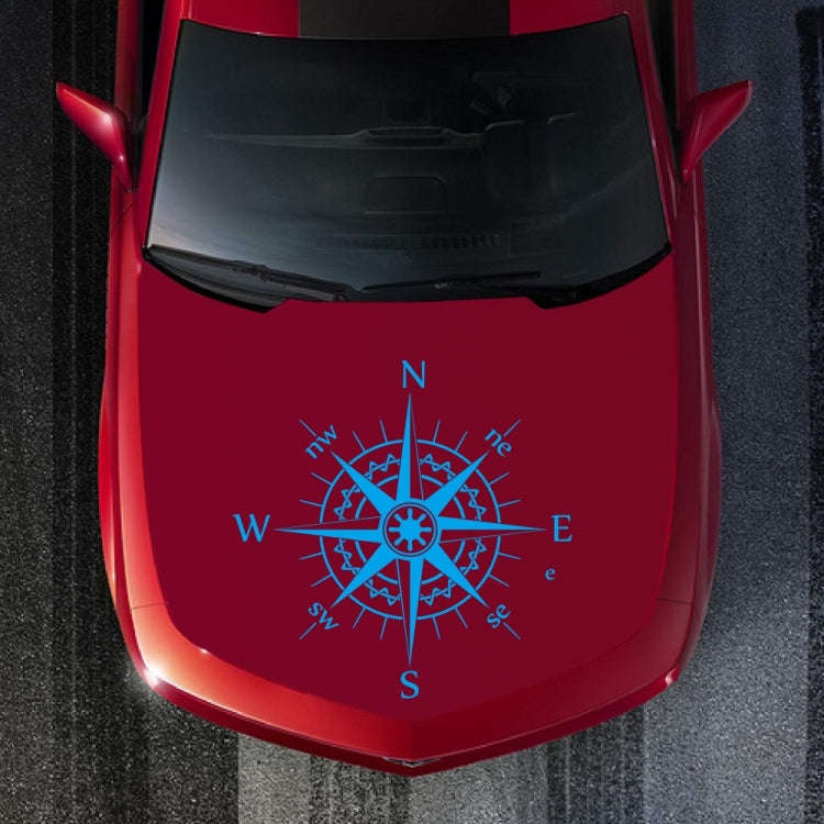D-863 Compass Pattern Car Modified Decorative Sticker(Blue)