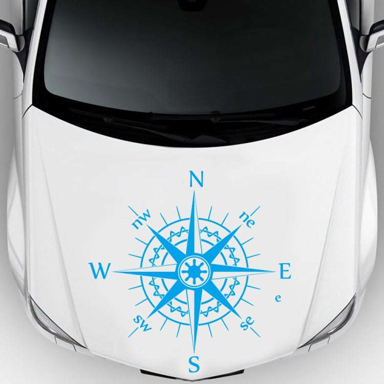 D-863 Compass Pattern Car Modified Decorative Sticker(Blue)