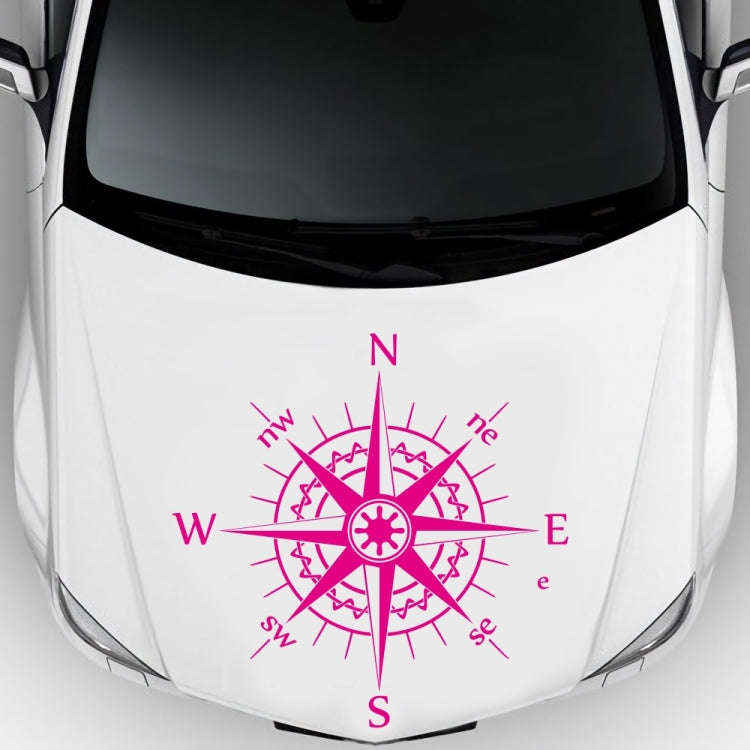 D-863 Compass Pattern Car Modified Decorative Sticker(Purple)