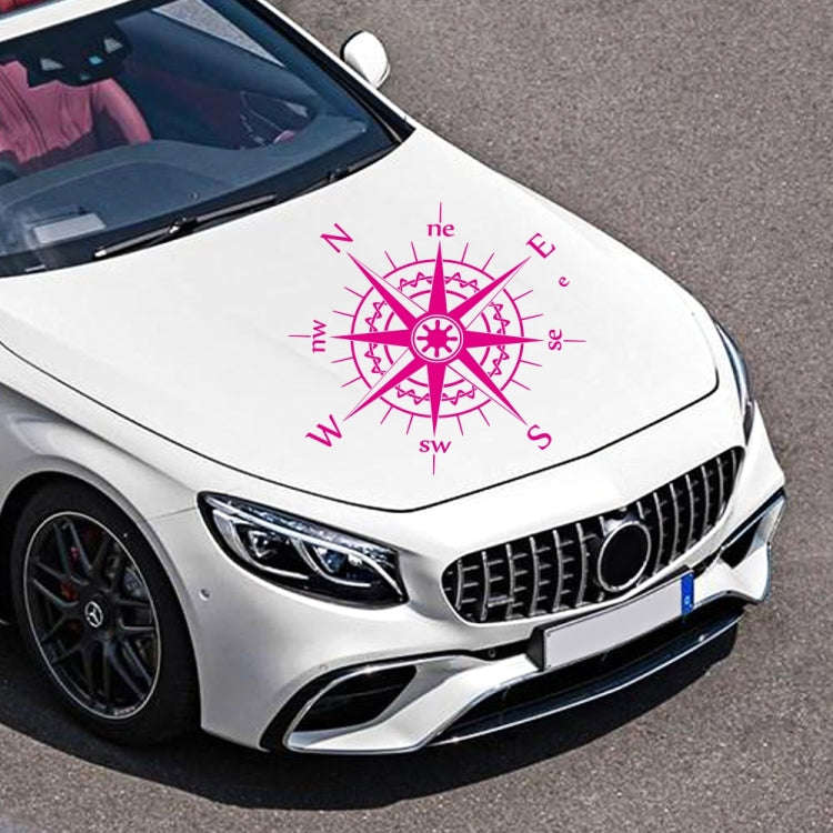 D-863 Compass Pattern Car Modified Decorative Sticker(Purple)