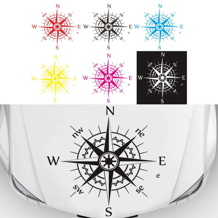 D-863 Compass Pattern Car Modified Decorative Sticker(Purple)