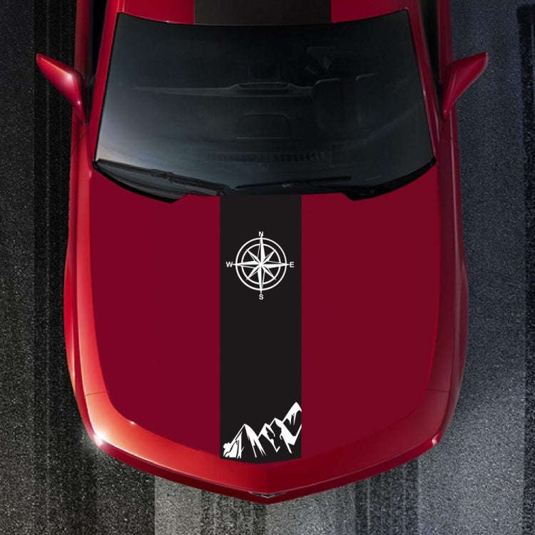 D-864 Compass Pattern Car Modified Decorative Sticker(Black)