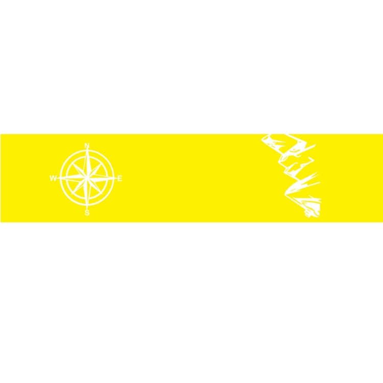 D-864 Compass Pattern Car Modified Decorative Sticker(Yellow)