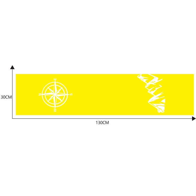 D-864 Compass Pattern Car Modified Decorative Sticker(Yellow)