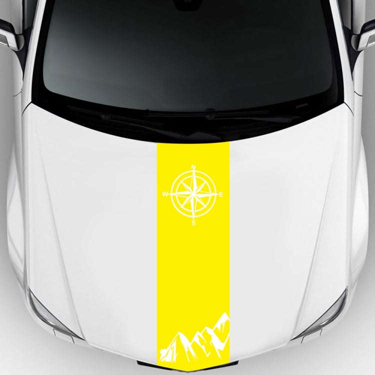 D-864 Compass Pattern Car Modified Decorative Sticker(Yellow)