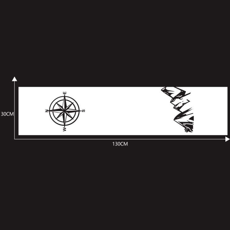 D-864 Compass Pattern Car Modified Decorative Sticker(White)