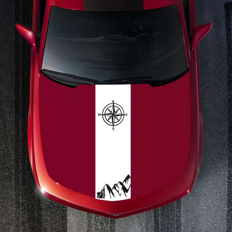 D-864 Compass Pattern Car Modified Decorative Sticker(White)