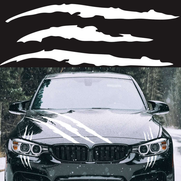 D-865 Claw Scratches Pattern Car Modified Decorative Sticker(White)