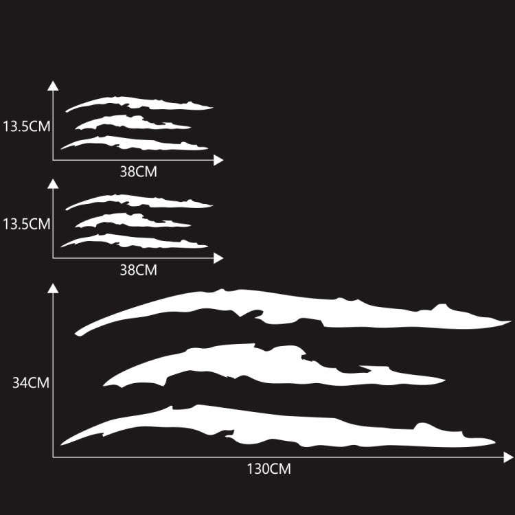 D-865 Claw Scratches Pattern Car Modified Decorative Sticker(White)