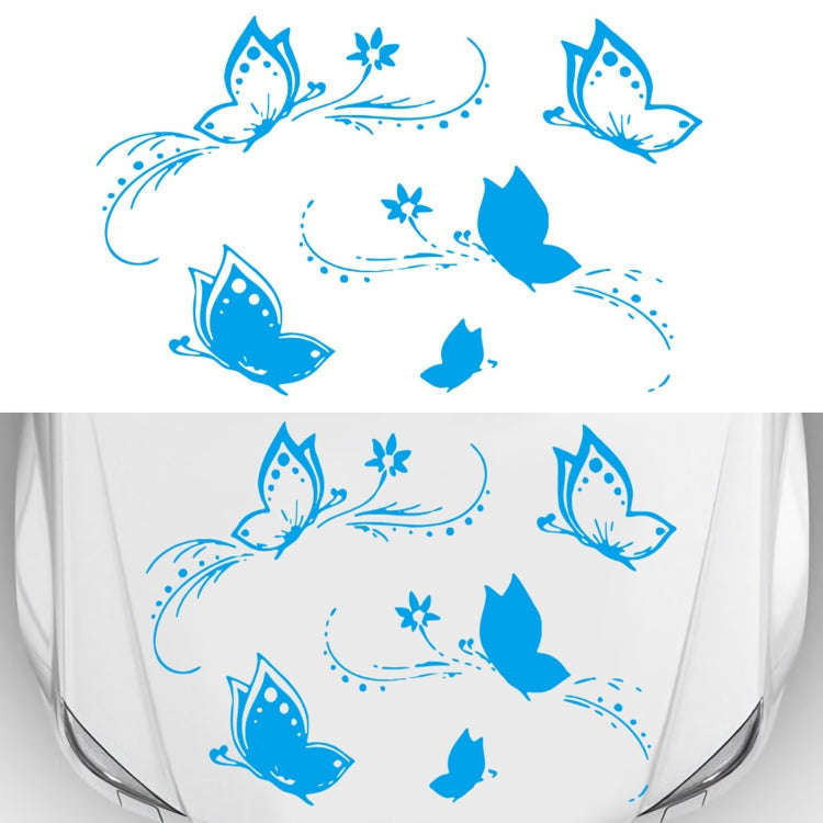 D-907 Butterflies Pattern Car Modified Decorative Sticker(Blue)
