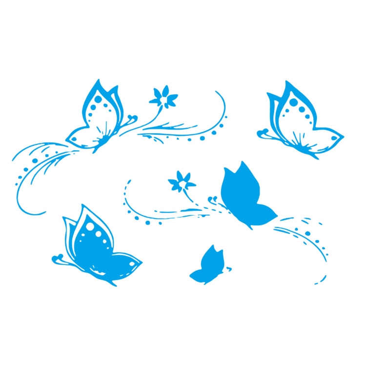 D-907 Butterflies Pattern Car Modified Decorative Sticker(Blue)