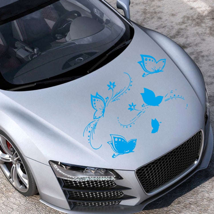 D-907 Butterflies Pattern Car Modified Decorative Sticker(Blue)
