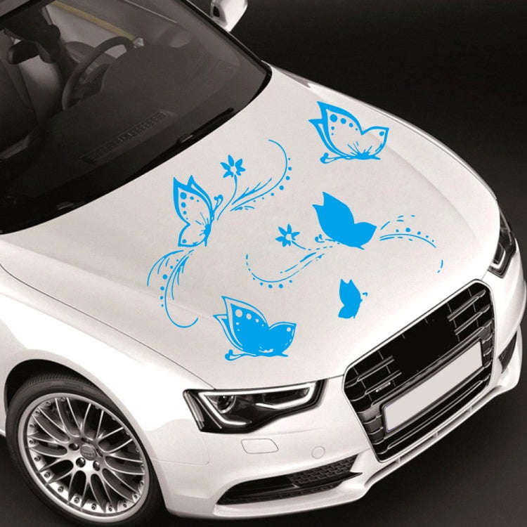 D-907 Butterflies Pattern Car Modified Decorative Sticker(Blue)