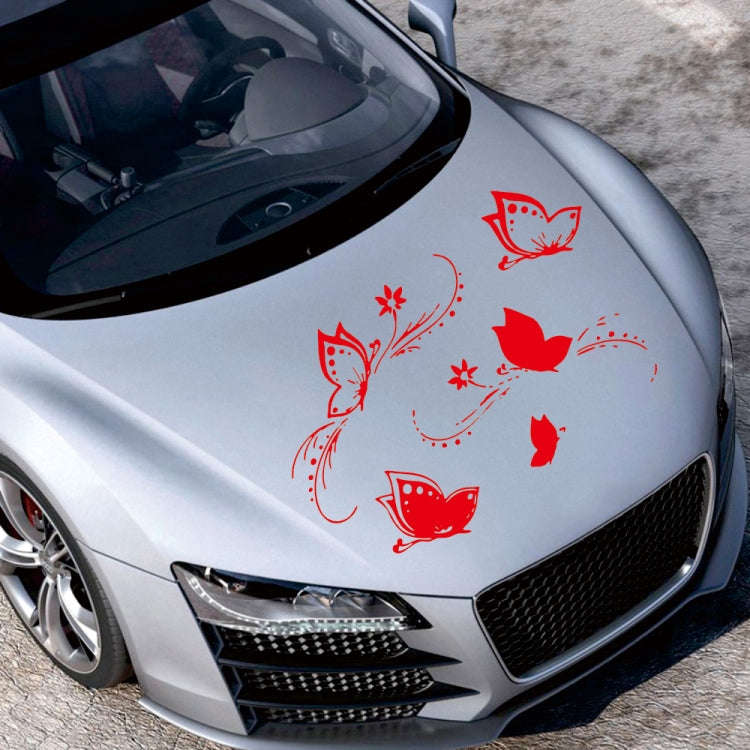 D-907 Butterflies Pattern Car Modified Decorative Sticker(Red)