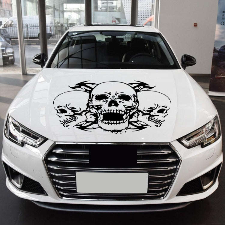 D-923 Three Skulls Pattern Car Modified Decorative Sticker(Black)