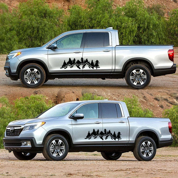 2 PCS/Set D-924 Mountain Woods Pattern Car Modified Decorative Sticker(Black)