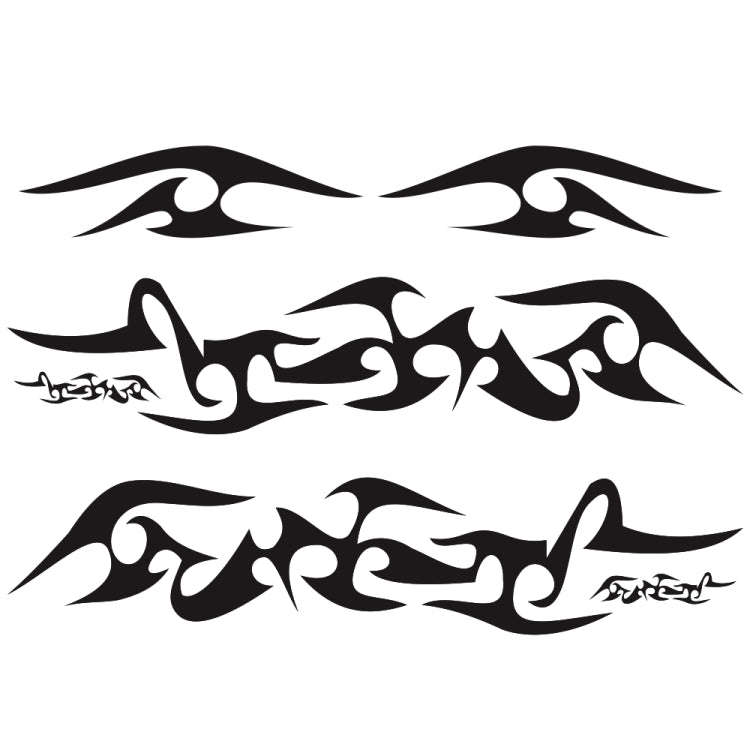 2 PCS/Set D-925 Flame Pattern Car Modified Decorative Sticker(Black)