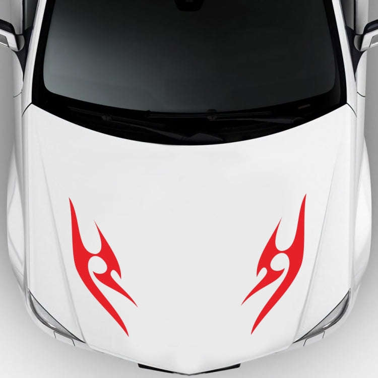 2 PCS/Set D-925 Flame Pattern Car Modified Decorative Sticker(Red)