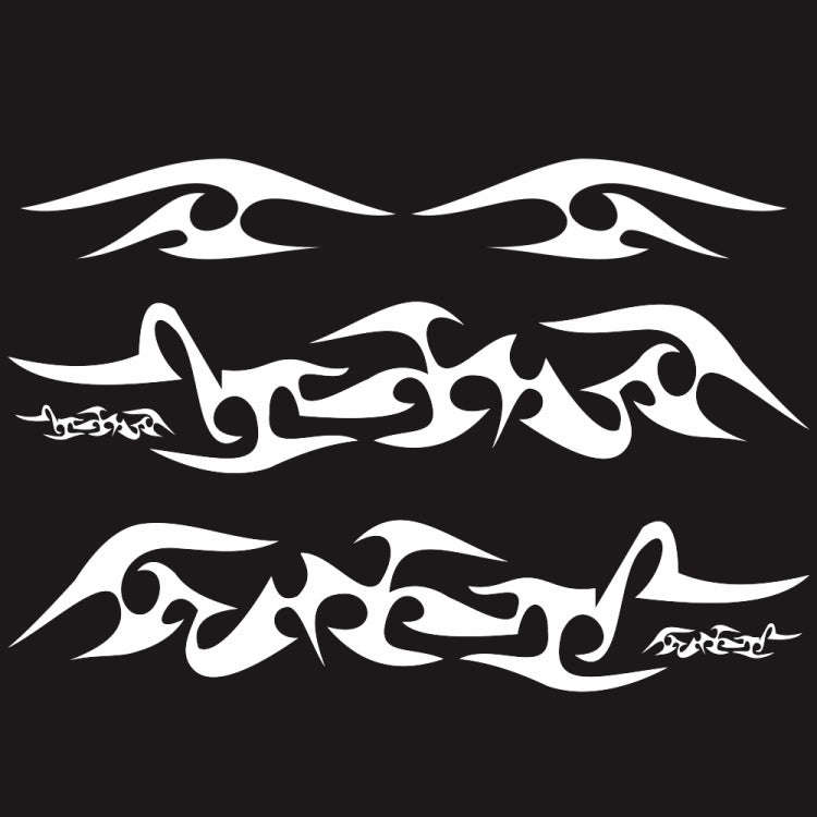 2 PCS/Set D-925 Flame Pattern Car Modified Decorative Sticker(White)