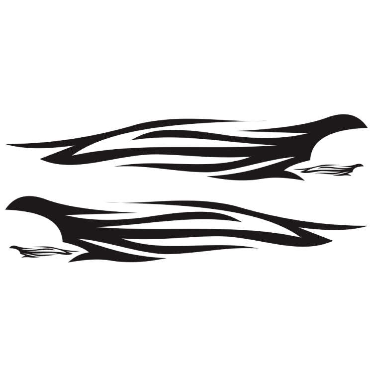 2 PCS/Set D-926 Fire Totem Pattern Car Modified Decorative Sticker(Black)