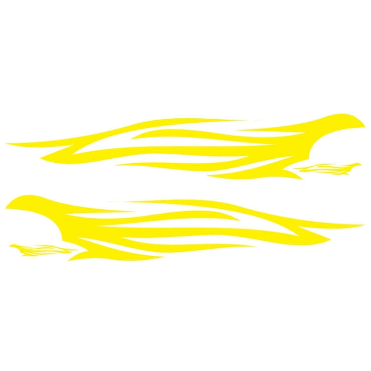 2 PCS/Set D-926 Fire Totem Pattern Car Modified Decorative Sticker(Yellow)